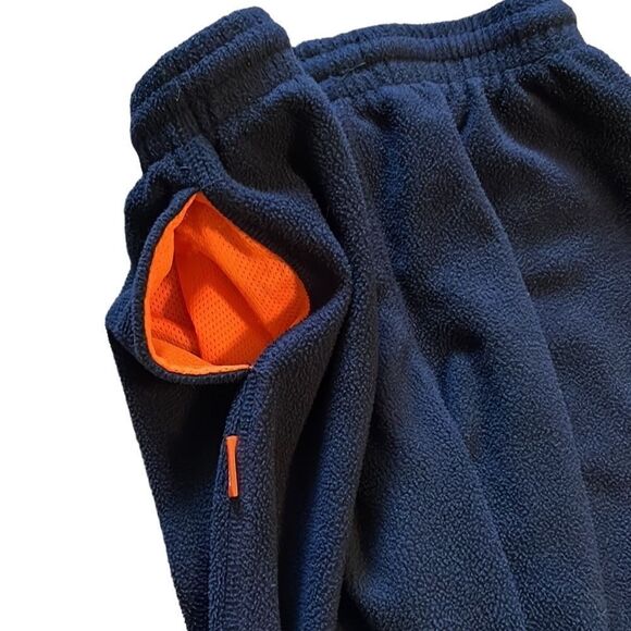 Old Navy Youth Boys 8 Medium Navy Fleece Sweatpants with Orange Pockets - Picture 7 of 7